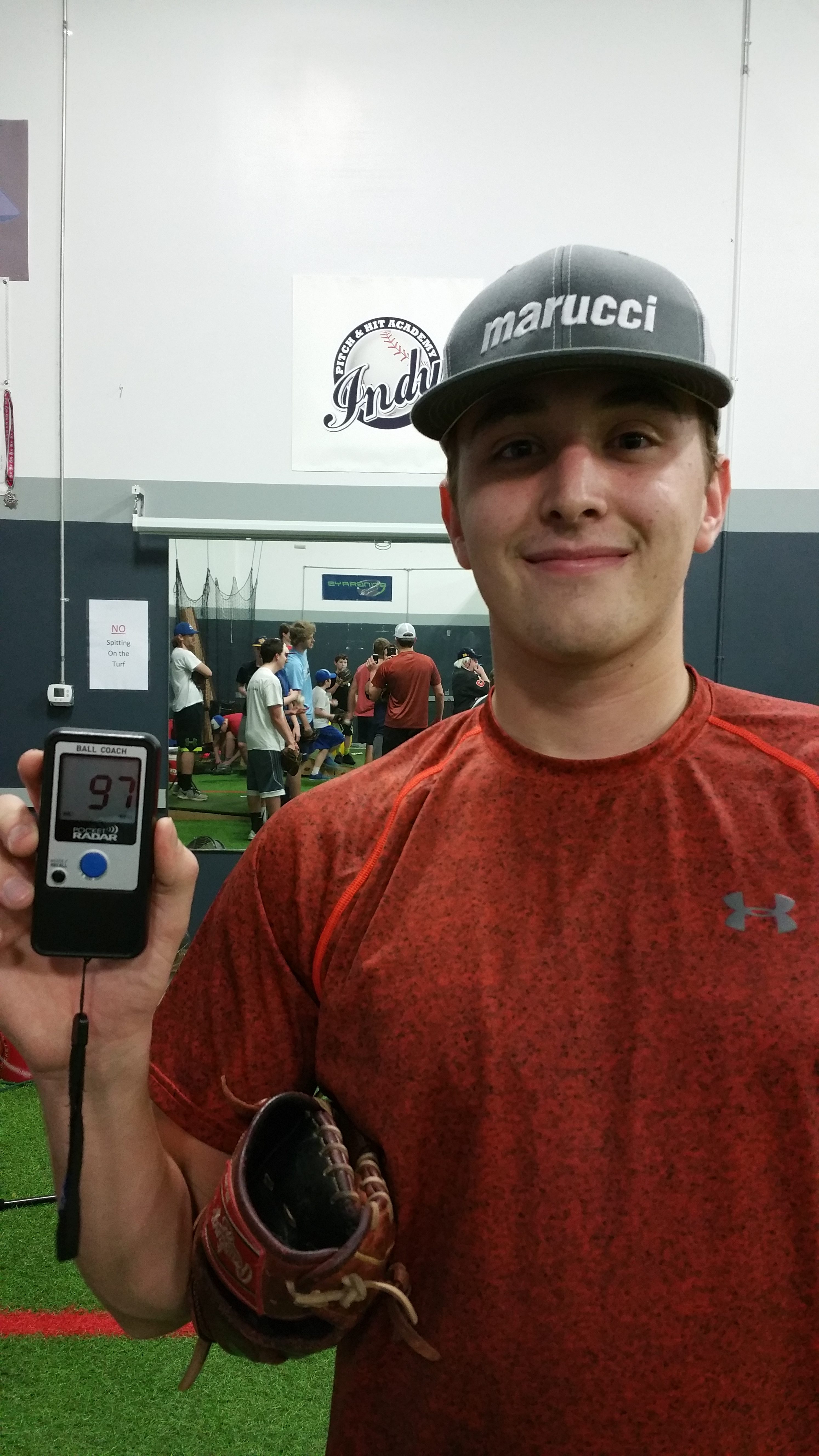 Jason Taulman coached athlete pitches a 97MPH fastball